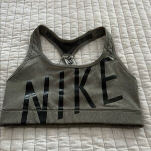 Nike Grey Sports Bra with Black Lettering size small